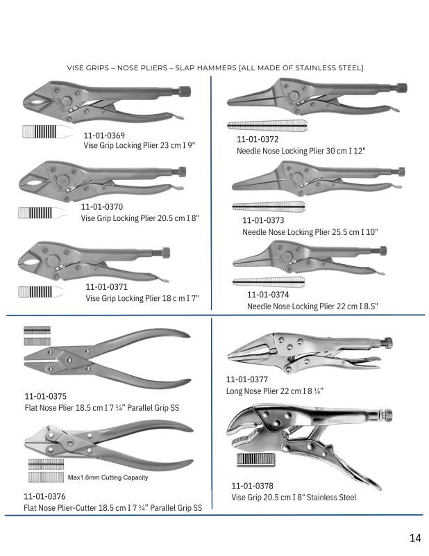 Visa Grips- Nose Pliers-Slap Hammers