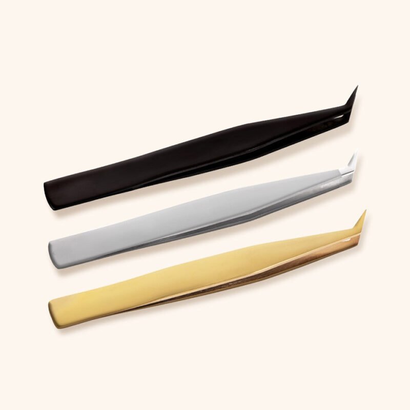 Eyelash Premium Tweezers - Angled Trio